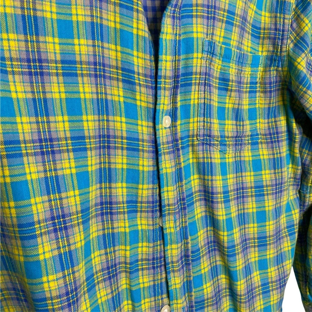Gap Kid's‎ Casual Button Up Dress Shirt Long Sleeve Collared Blue Cotton Size XL